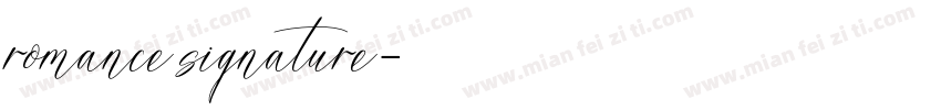 romance signature字体转换